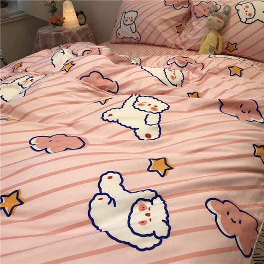 Juego de Sábanas de Tres Piezas para Cama Individual de Dormitorio Estudiantil - Image 35