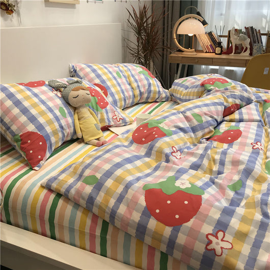 Juego de Sábanas de Tres Piezas para Cama Individual de Dormitorio Estudiantil - Image 38