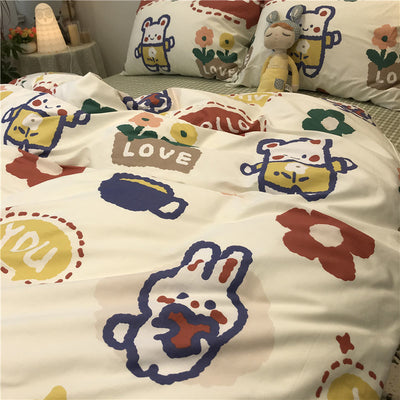 Juego de Sábanas de Tres Piezas para Cama Individual de Dormitorio Estudiantil - Image 13