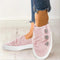 Zapatos Planos de Lona Denim para Mujer con Hebilla de Bronce - Talla Grande
