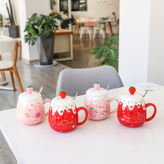 Taza de Cerámica Kawaii con Tapa y Cuchara - Image 22
