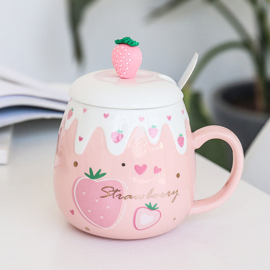 Taza de Cerámica Kawaii con Tapa y Cuchara - Image 20