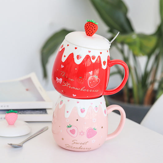 Taza de Cerámica Kawaii con Tapa y Cuchara - Image 5