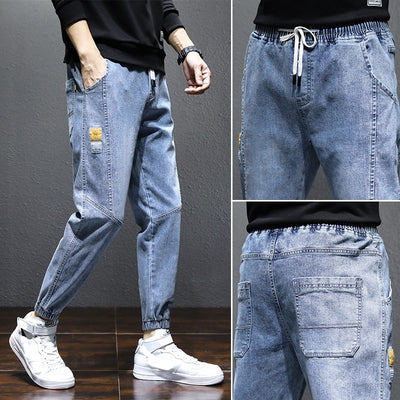 Pantalones Vaqueros de Cintura Elástica con Cordón Ajustable - Image 9