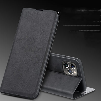 Funda Protectora de Cuero para iPhone 12 y 12 Pro - Tipo Cartera Antigolpes
