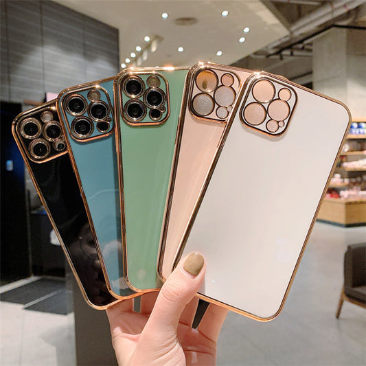 Funda Móvil Premium Cromada de Color Sólido - Protección Elegante - Image 2