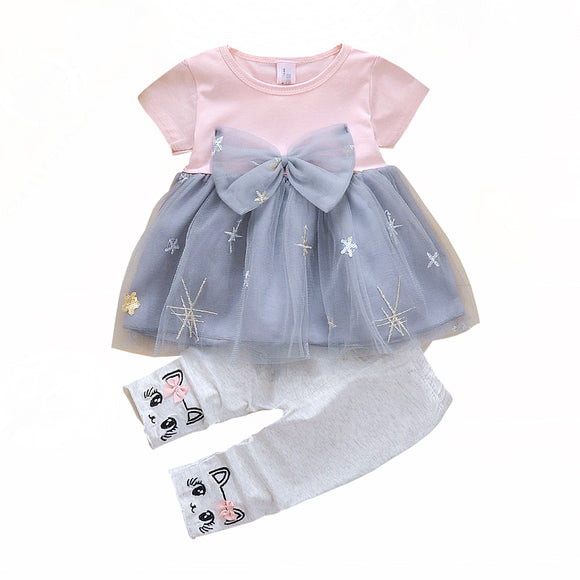Vestido Estilo Occidental para Bebé - Conjunto Falda Infantil
