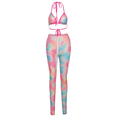 Conjunto Deportivo Casual Tie-dye con Chaleco Anudado y Pantalón - Image 5