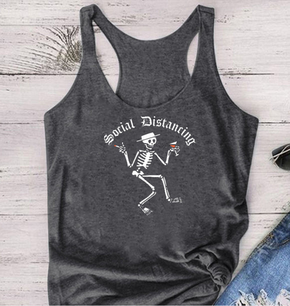 Chaleco Estampado de Distanciamiento Social para Mujer - Diseño Europeo y Americano