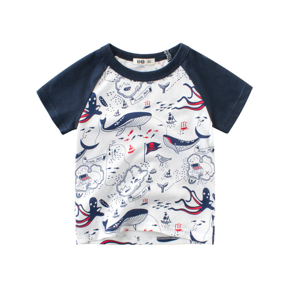 Camiseta Infantil de Manga Corta para Verano