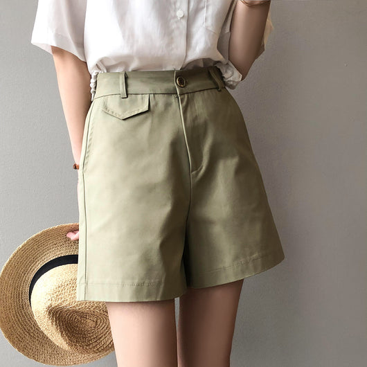 Shorts Casuales Cintura Alta Slim Fit para Mujer - Estilo Elegante y Cómodo - Image 12