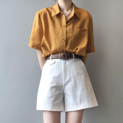 Shorts Casuales Cintura Alta Slim Fit para Mujer - Estilo Elegante y Cómodo - Image 13