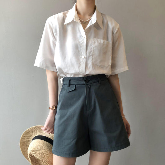 Shorts Casuales Cintura Alta Slim Fit para Mujer - Estilo Elegante y Cómodo - Image 17