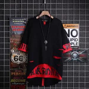Sudadera con Capucha Estilo Coreano Hip-Hop Manga Corta Unisex - Image 4