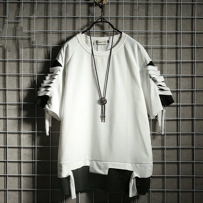 Sudadera con Capucha Estilo Coreano Hip-Hop Manga Corta Unisex - Image 7