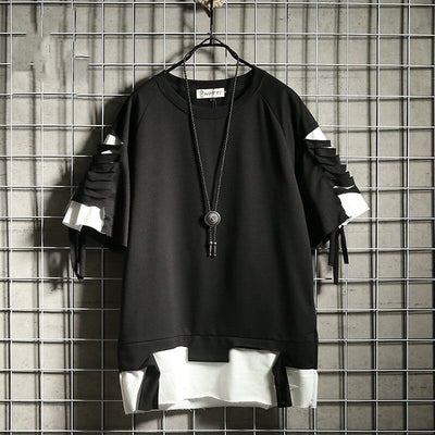 Sudadera con Capucha Estilo Coreano Hip-Hop Manga Corta Unisex - Image 8