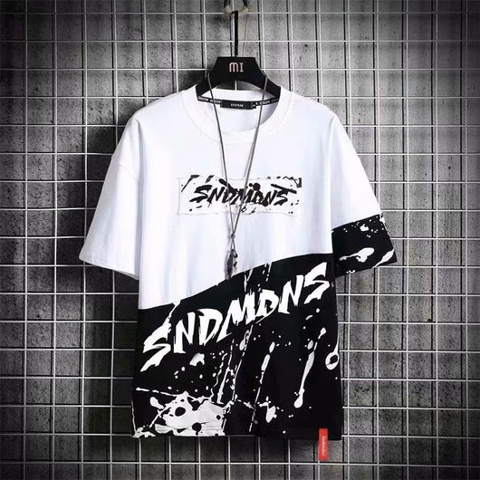 Sudadera con Capucha Estilo Coreano Hip-Hop Manga Corta Unisex - Image 9