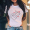 Playera Suelta Casual para Mujer con Estampa de Dedo Medio Vertical Personalizada