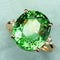 Anillo de Peridoto con Cristales Radiantes y Fuego Intenso