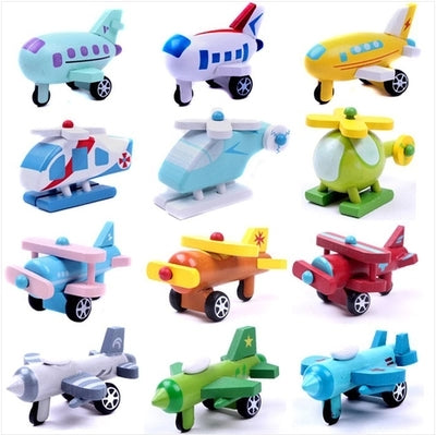 Miniautomóvil y Miniavión de Madera Artesanal Original - Image 6