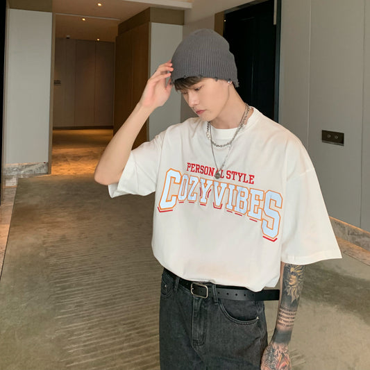 Playera Hip Hop Reflectante para Parejas - Diseño Urbano con Letras Brillantes - Image 2