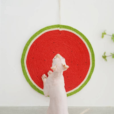 Rascador de Pared Gato Sandía - Juguete Interactivo Creativo