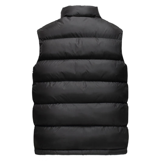 Chaleco Acolchado de Plumón Grueso con Cuello de Pie Bordado - Image 8