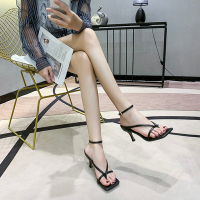 Sandalias de Tacón Alto con Punta Cuadrada - Elegancia y Comodidad en Cuero - Image 12