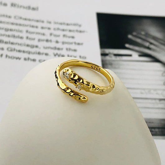 Anillo de Diamantes Serpiente Personalizado en Plata - Image 9