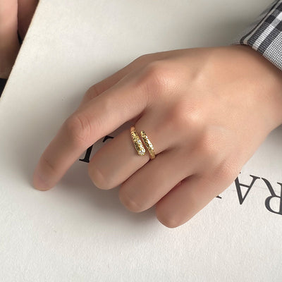 Anillo de Diamantes Serpiente Personalizado en Plata