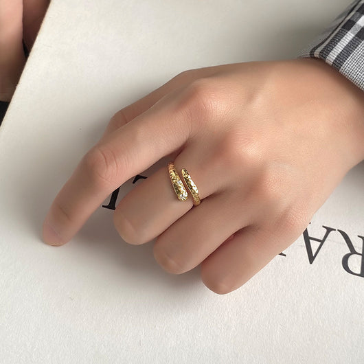 Anillo de Diamantes Serpiente Personalizado en Plata