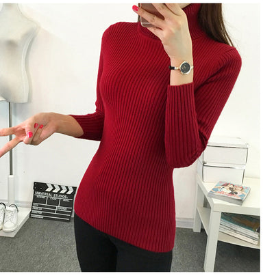 Suéter Cuello Alto Acolchado Cálido para Mujer - Image 8