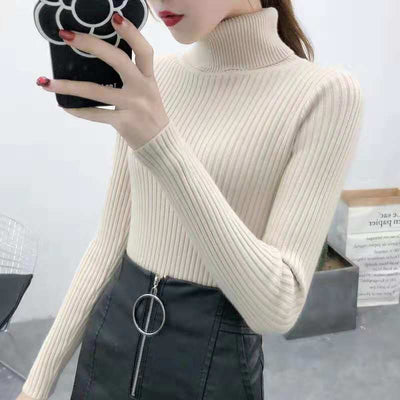 Suéter Cuello Alto Acolchado Cálido para Mujer - Image 11