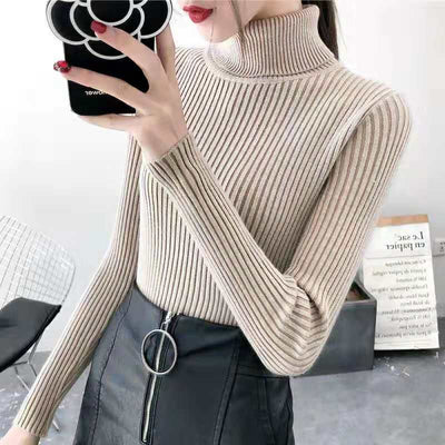 Suéter Cuello Alto Acolchado Cálido para Mujer - Image 9