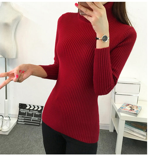Suéter Cuello Alto Acolchado Cálido para Mujer - Image 3