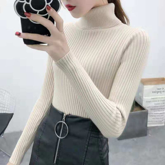 Suéter Cuello Alto Acolchado Cálido para Mujer - Image 2