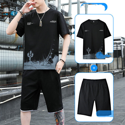 Conjunto Deportivo para Hombre - Camiseta y Shorts de Algodón para Verano - Image 8