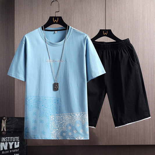 Conjunto Deportivo para Hombre - Camiseta y Shorts de Algodón para Verano - Image 2
