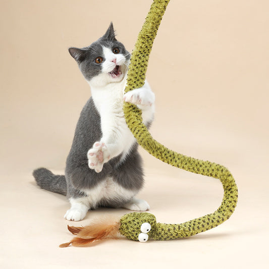 Juguete Interactivo para Gatos - Varita con Cinta y Diseño Divertido