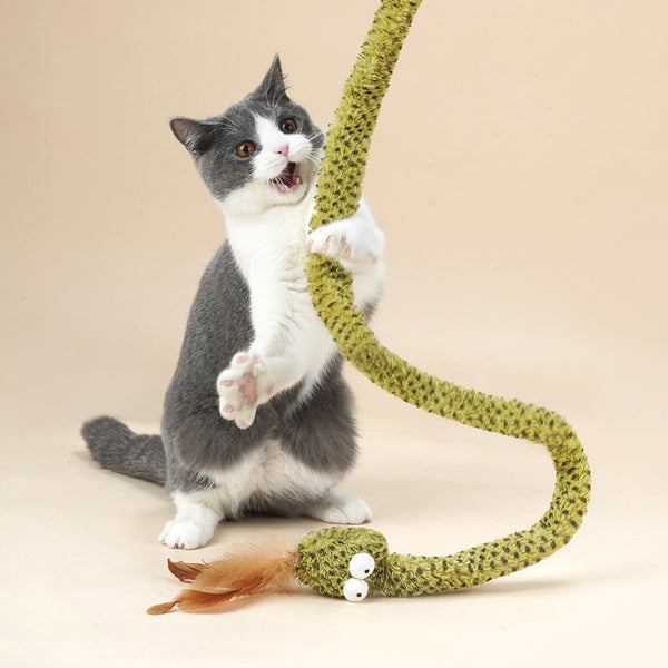 Juguete Interactivo para Gatos - Varita con Cinta y Diseño Divertido