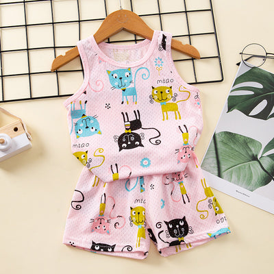 Conjunto Infantil de Algodón con Diseño de Malla - Estilo Coreano - Image 22