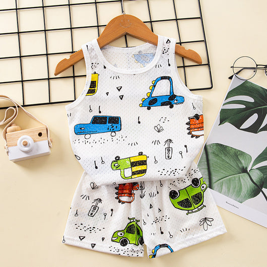 Conjunto Infantil de Algodón con Diseño de Malla - Estilo Coreano - Image 25