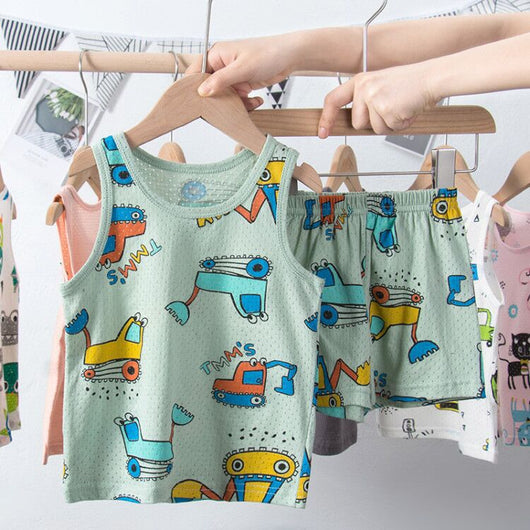 Conjunto Infantil de Algodón con Diseño de Malla - Estilo Coreano - Image 24
