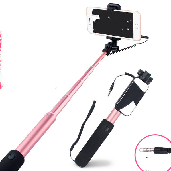Palo Selfie Extensible de Aluminio Compatible con iPhone y Android