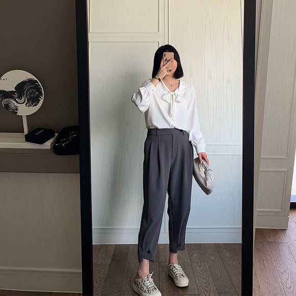 Pantalones Cropped Talle Alto Holgados y Casuales