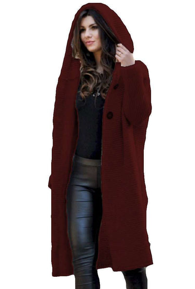 Cardigan Holgado Tejido Grueso para Mujer con Capucha - Suéter Jumper Acogedor - Image 6