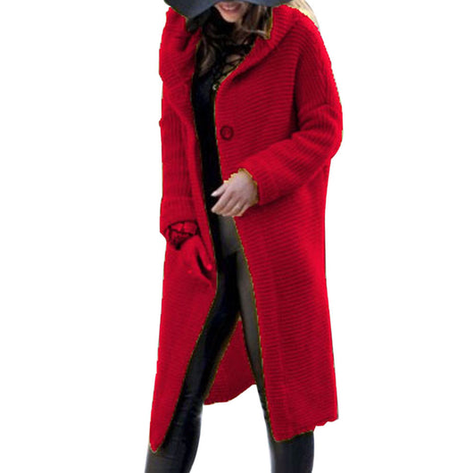 Cardigan Holgado Tejido Grueso para Mujer con Capucha - Suéter Jumper Acogedor - Image 7