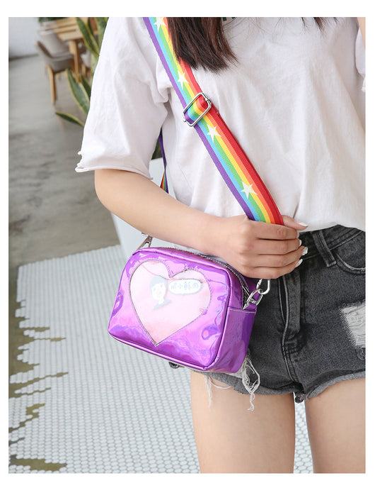 Bolsa Láser Cuadrada para Estudiantes - Bandolera Compacta de Moda - Image 8