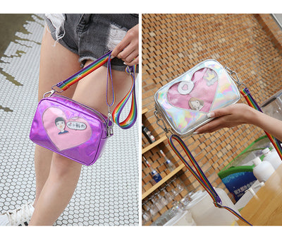 Bolsa Láser Cuadrada para Estudiantes - Bandolera Compacta de Moda - Image 7