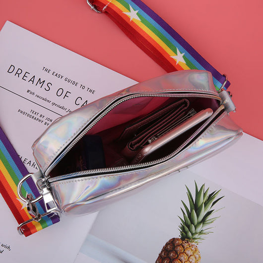 Bolsa Láser Cuadrada para Estudiantes - Bandolera Compacta de Moda - Image 13